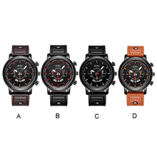 Load image into Gallery viewer, Men&#39;s Leather Military Casual Analog Quartz Date Wrist Watch Business Watches