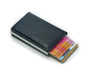 2020 Dropshipping Man Women Smart Wallet Business Card Holder Hasp Rfid Wallet Aluminum Metal Credit Business Mini Card Wallet