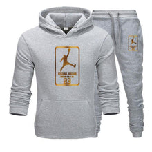 Load image into Gallery viewer, New 2020 Brand Tracksuit Fashion 23 Men Sportswear Two Piece Sets All Cotton Fleece Thick hoodie+Pants Sporting Suit Male